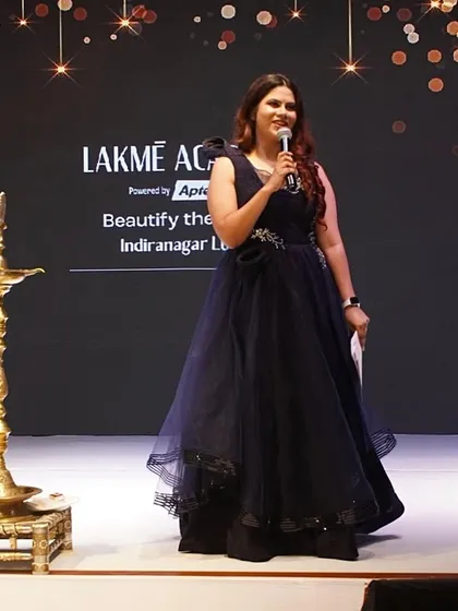 On stage hosting the Miss & Mrs India Dazzle Queen 2025 pageant in Lucknow. Hosting fashion shows requires a certain poise and glamour, and I love the energy of the ramp.