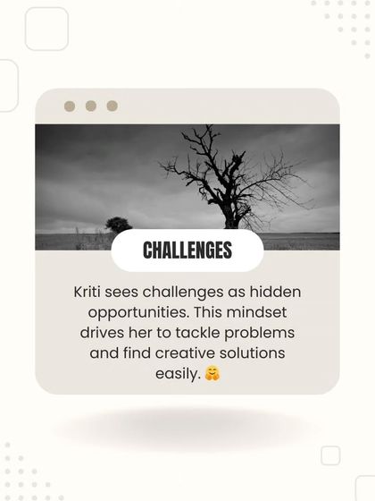 I see challenges as hidden opportunities. This mindset has been the driving force behind my ability to navigate problems and find creative solutions, both in my personal health journey and as an entrepreneur.