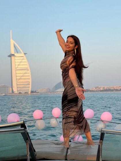 Living my best life with the Burj Al Arab in the background.