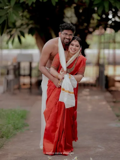 A loving embrace, this portrait captures the couple's happiness and connection after their wedding ceremony.
