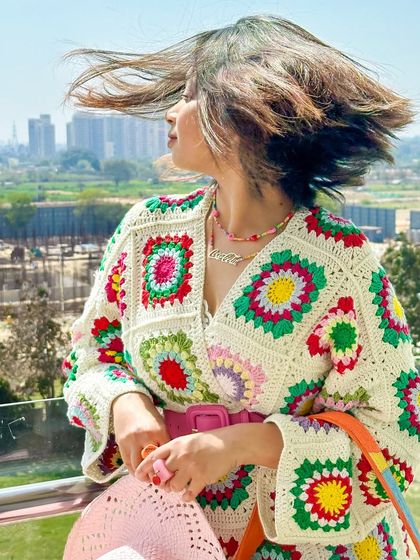 A hair-flip moment, showing the movement and fun of this outfit. The wind was a paid actor!