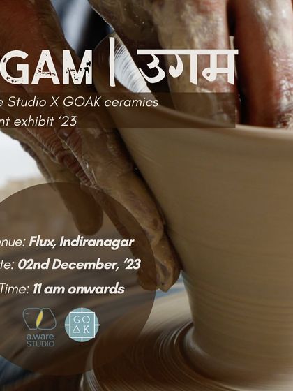 An announcement for Ügam, our student exhibit, a collaboration between my studio and A-ware Studio.