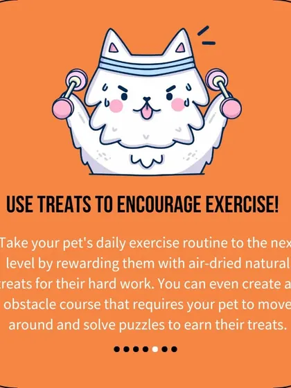 Use our treats to encourage exercise. Reward them after a long walk or create a fun obstacle course where they have to solve puzzles to earn their snack.