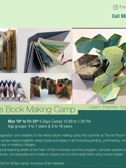 This camp is for the storytellers. Our Artist's Book Making camp introduces students to basic book-making structures and conceptual art, allowing them to create a unique, one-of-a-kind artist book using mixed media.