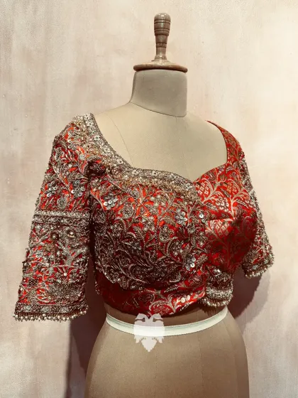 Blouse House by Mahitha Prasad - Custom Blouse Design & Embroidery Reception & Sangeet Glamour photo 9