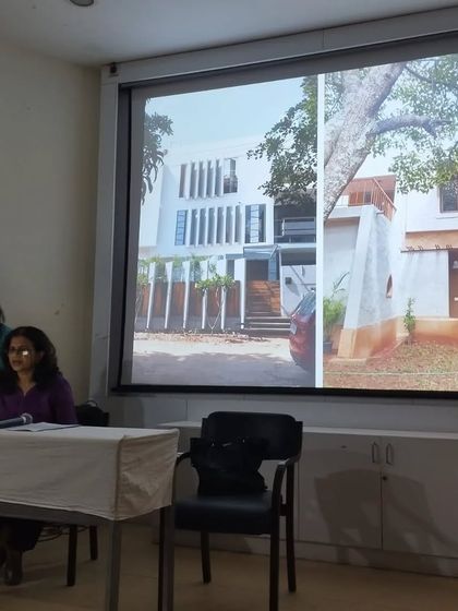 Presenting my work at REVA University, sharing the stories behind different projects and the philosophies that connect them.