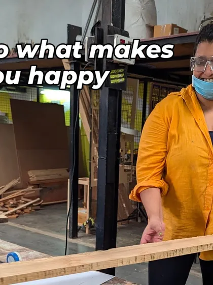 This is the face of someone who just spent the day making something with their own hands. We believe the process of creating is just as important as the final product, and our space is designed to help you find that joy.