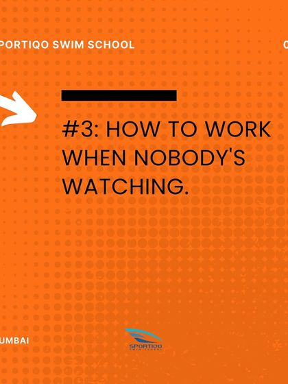 Life lesson number three: How to work when nobody's watching. The discipline of training builds a strong work ethic.