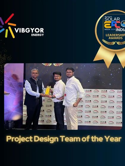 We were also awarded "Project Design Team of the Year" at the Solar EPC Week 2024. This award highlights the creativity, dedication, and technical proficiency of our in-house engineering team in delivering innovative and efficient solar designs.