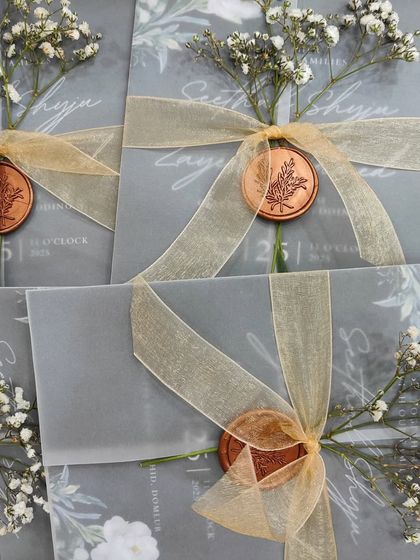 House Of Cards - Special Occasion Invitations Modern Elegance: Vellum, Pastels & Wax Seals photo 13