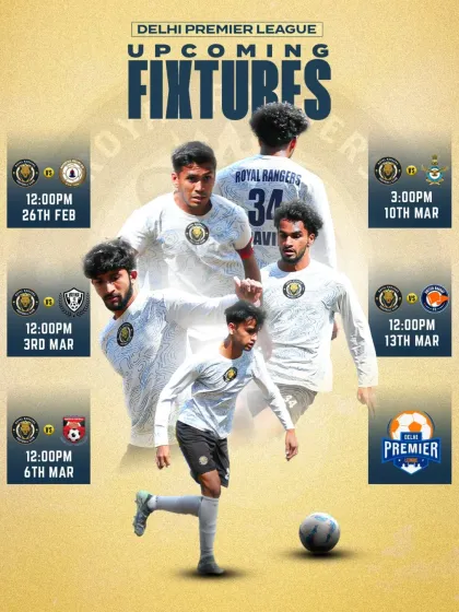 Five battles, one goal. This fixture list lays out our road ahead in the Delhi Premier League. Every match is a step closer to victory.