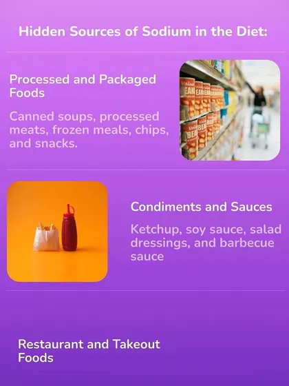 A visual guide to common hidden sources of sodium in your diet.