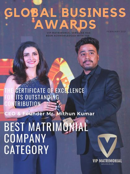 Receiving the Certificate of Excellence for "Best Matrimonial Company" at the Global Business Awards was a proud achievement. It validates my company's focus on quality over quantity and our commitment to putting our clients first.