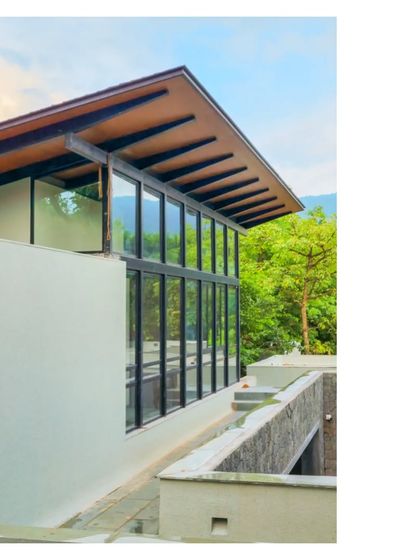 Another view of 'Villa 16', the House in a Grove. The architecture becomes a bystander, encouraging inhabitants to use the grove as their primary living space.