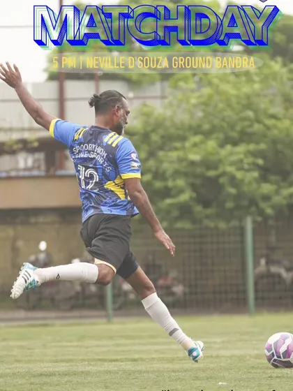 This is what it's all about: Matchday. This graphic shows our commitment to regular, competitive fixtures in the MFA Veterans League at grounds like Neville D'Souza in Bandra.