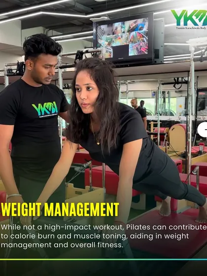 While not a high-impact workout, Pilates contributes to weight management by aiding in calorie burn and muscle toning for improved overall fitness.