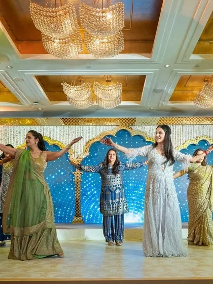 The ladies of the family gracing the stage with a coordinated performance. We work with all age groups to create routines that are elegant and fun.