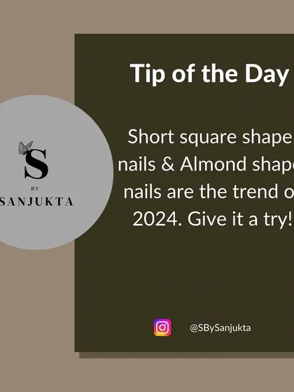 A quick tip on beauty trends. For 2024, short square and almond-shaped nails are in style. It's a small detail that can make you feel polished and on-trend.