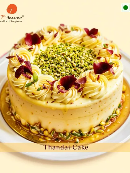 Add a splash of flavour to your Holi! Our special Thandai Cake is infused with the traditional festive drink's spices and nuts, making it the perfect dessert for your celebration.