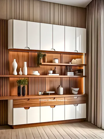 Bangalore Interiors - Custom Modular Furniture Bar & Crockery Cabinets photo 6