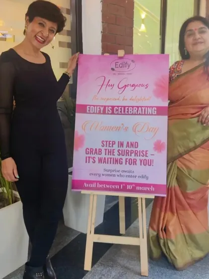 Celebrating Women's Day at Cafe Edify, sharing my experiences and inspiring other women.