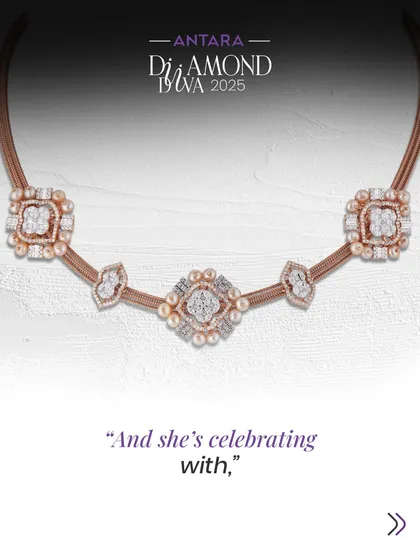 She didn’t wait for the world to notice. She noticed herself. This rose gold and diamond choker is for the woman who became her own cheerleader and now celebrates her quiet wins.