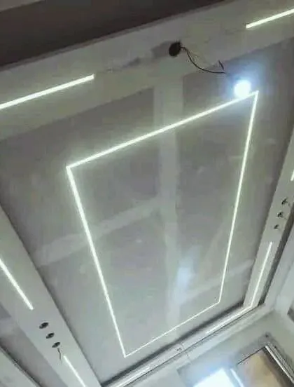 This image shows how I integrate modern lighting solutions directly into the structure. The channels for these LED profile lights are cut into the gypsum board before the final finishing for a clean, built-in look.