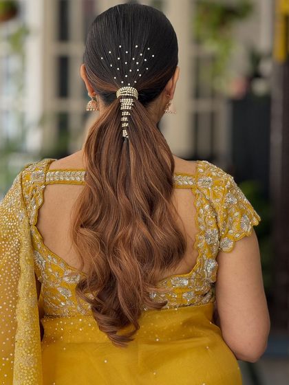 Bhavya Achar - Bridal & Occasion Styling Romantic Open & Half-Up Styles photo 79