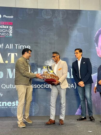 I was deeply honored to receive the "Greatest Of All Time" (G.O.A.T.) Award at the CREDAI-MCHI Spaciux Design Awards. I am grateful for the recognition and excited to continue pushing the boundaries of architecture.