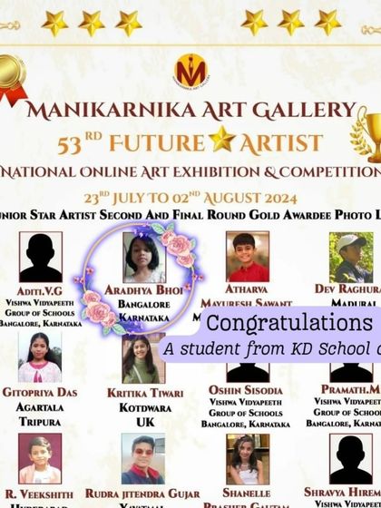 One of our students was a Gold Awardee in the Junior Star Artist category. A huge achievement and a very proud moment for us.
