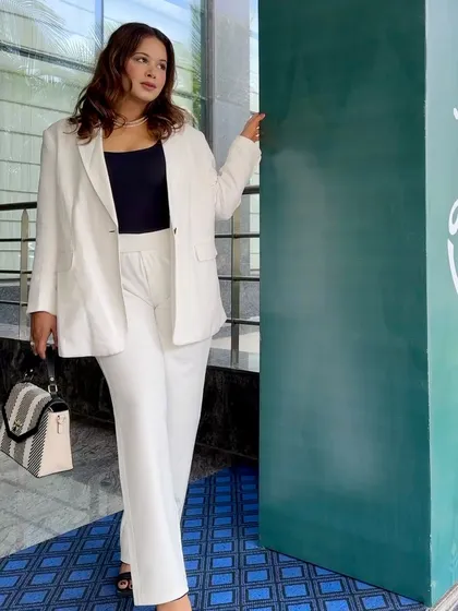 Representing Godrej Properties in Indore, dressed in professional attire that reflects the brand's sophisticated image.