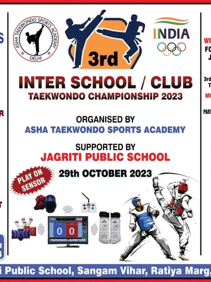 The official poster for our 3rd Inter School/Club Taekwondo Championship, an event we organized to promote the sport at the grassroots level.