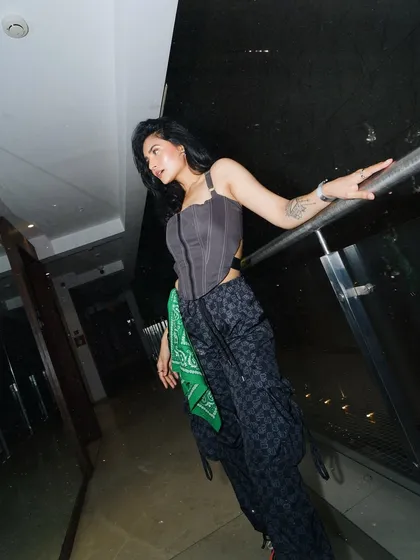 A dynamic shot from a hotel photoshoot before a gig in Pune, capturing the high-energy vibe I'm known for.