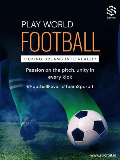 Every kick has a purpose. This graphic represents our core belief in turning passion into tangible skill, with a focus on powerful and accurate striking. We help you kick your football dreams into reality.