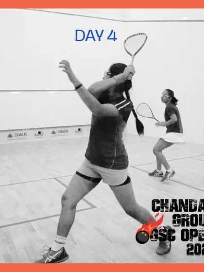 A powerful shot from a women's match on Day 4 of the tournament. We are committed to promoting and showcasing talent across all categories.