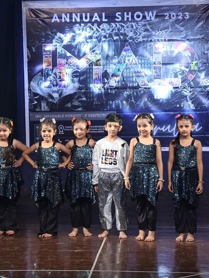 The final lineup of our adorable junior performers after their successful act.
