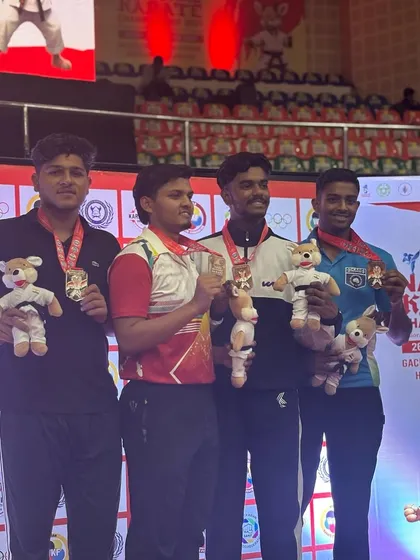 Another podium shot from the KIO National Championship in Hyderabad, celebrating the victories of our talented athletes.