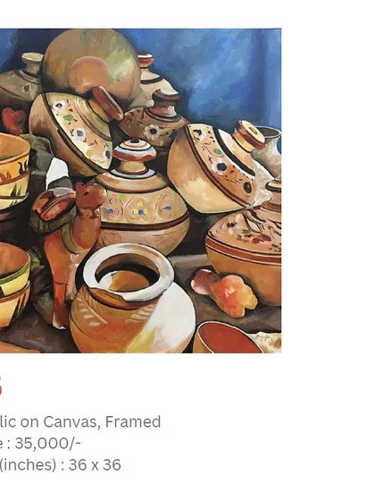 A classic still life composition featuring earthy pottery. I used acrylics to build texture and capture the play of light on the different surfaces, creating a piece that brings a sense of rustic warmth and timeless appeal.