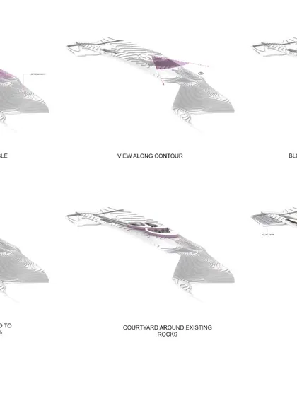 Our computational design process for Amar Villa, demonstrating how we used algorithms to generate a form that maximizes views and respects the site's topography.