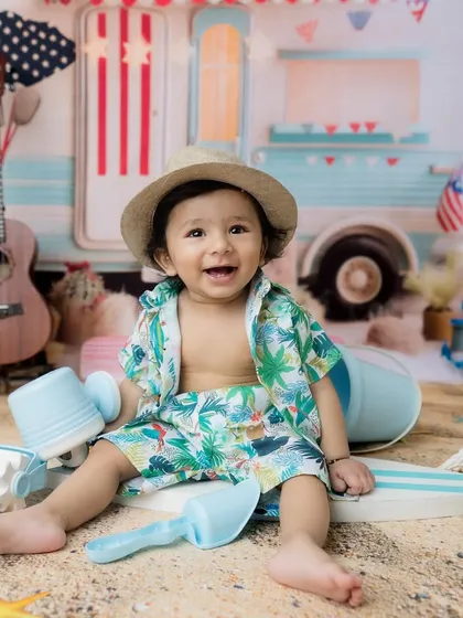 A big, sunny smile that's as bright as a day at the beach.
