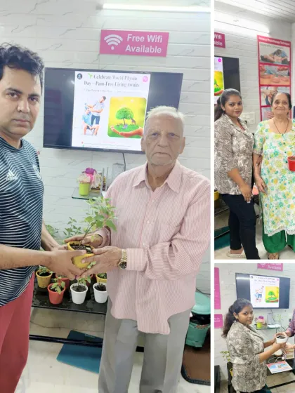 Celebrating World Physiotherapy Day with my dedicated team and wonderful patients. It's moments like these, sharing smiles and promoting a healthy lifestyle together, that reinforce my commitment to spreading strength and positivity.