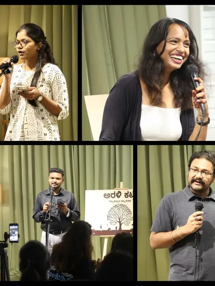 Four different artists, one stage. The diversity of talent at our Kannada open mic is inspiring.