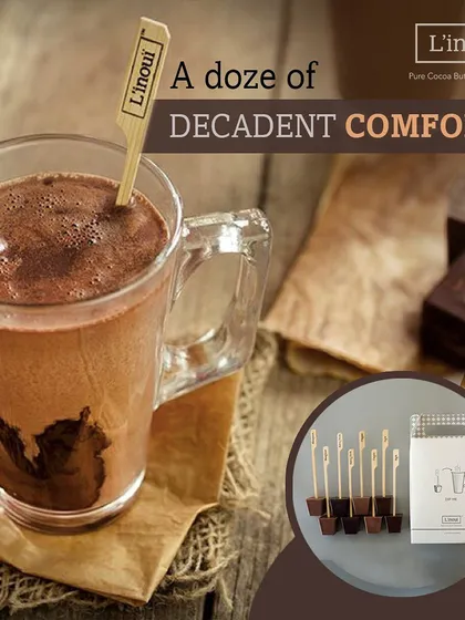 Experience a dose of decadent comfort with our unique hot chocolate dip. Simply swirl the solid block of pure Belgian chocolate in hot milk to create a rich, creamy beverage. It's a warm hug in a mug, perfect for a cozy evening.