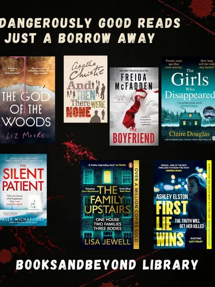 For our adult readers, we offer a collection of dangerously good reads. This selection features some of the most popular mystery and thriller novels that will keep you guessing until the very end.