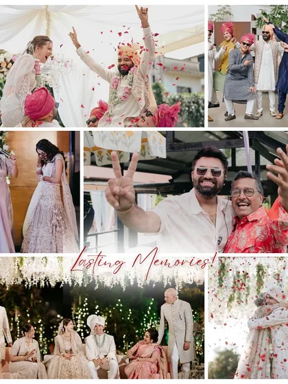 A collage of our team and the happy families we've worked with. We are dedicated to crafting experiences that are cherished forever.