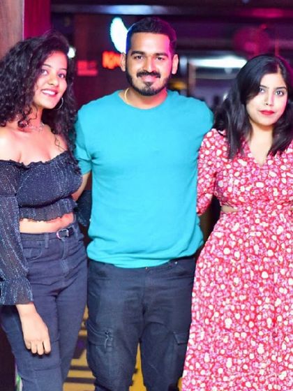 Friends enjoying the music and the company at Drava.