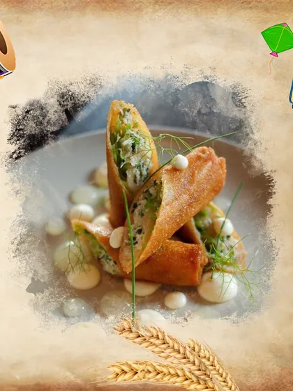 Embark on a culinary odyssey through the heartland of Punjab this Baisakhi. We craft authentic flavors, like these savory spring rolls, to delight your palate.