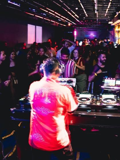 The view from behind, showing the sea of people at Club Pandora. It's a testament to the dedication of Mumbai's techno fans.