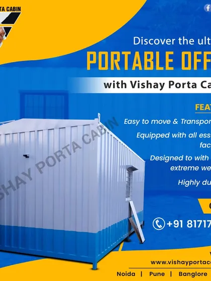 Discover the ultimate portable office. Our cabins are easy to move, equipped with all essential facilities, designed to withstand extreme weather, and are highly durable.