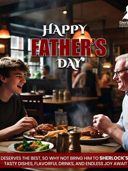 Treat your dad this Father's Day. My pub is a great place for a father-son or the whole family to share a meal and make him feel special.